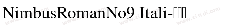 NimbusRomanNo9 Itali字体转换 NimbusRomanNo9 Itali字体转换
